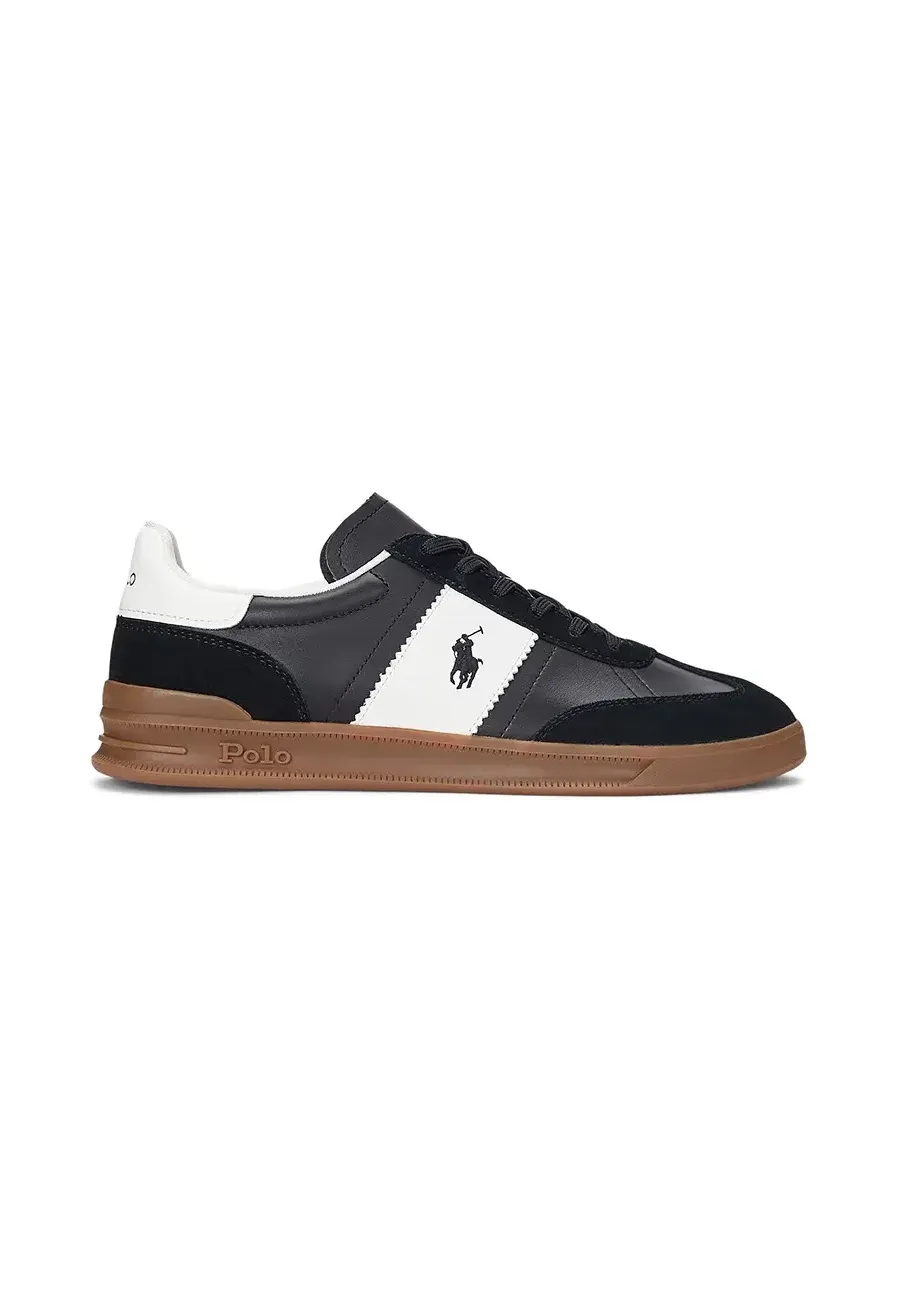 obrazek 1 Polo Ralph Lauren sneakersy skórzane Hrt Aera Pp kolor czarny 809956119001