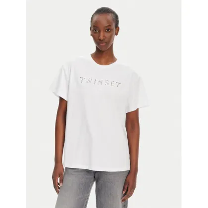 Zdjęcie TWINSET T-Shirt 251TT2041 Biały Relaxed Fit