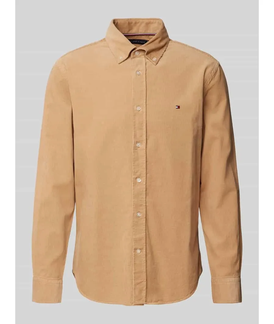 obrazek 1 Koszula sztruksowa o kroju regular fit z kołnierzykiem typu button down model ‘SOLID’