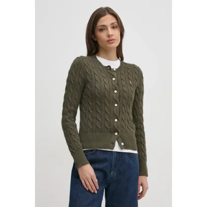 Zdjęcie Polo Ralph Lauren kardigan bawełniany kolor zielony 211891643