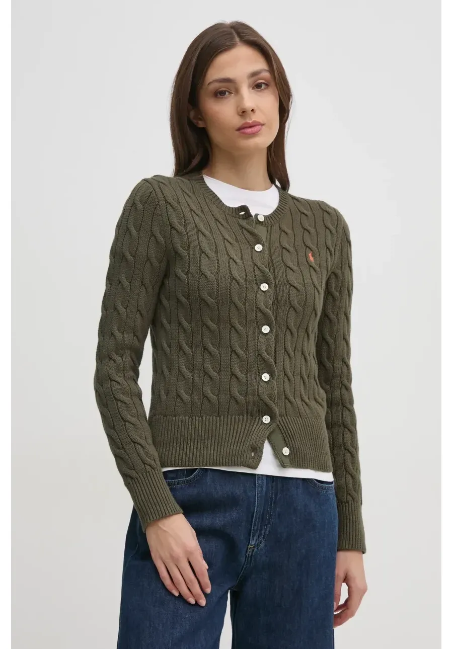 obrazek 1 Polo Ralph Lauren kardigan bawełniany kolor zielony 211891643