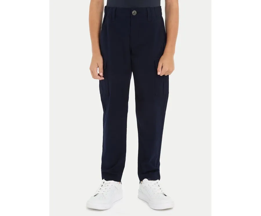 obrazek 1 Tommy Hilfiger Spodnie materiałowe KB0KB08837 Granatowy Regular Fit