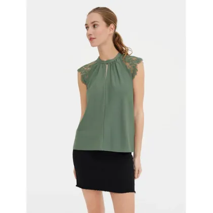 Zdjęcie Vero Moda Bluzka Milla 10226072 Zielony Regular Fit