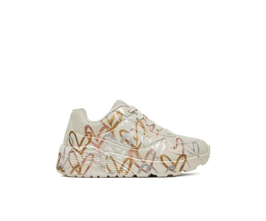 obrazek 1 Skechers Sneakersy Uno Lite - Metallic 314067L/NTMT Biały