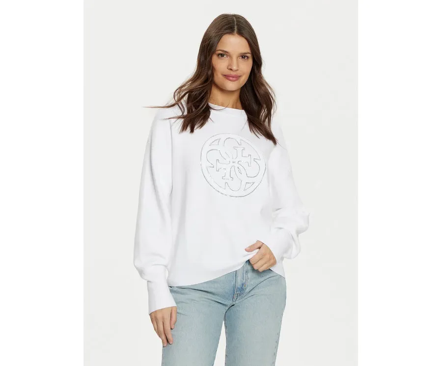 obrazek 1 Guess Bluza W5RR40 Z26I2 Biały Regular Fit