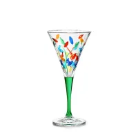 Picture Artistically painted set of 6 wine glasses (160 ml)