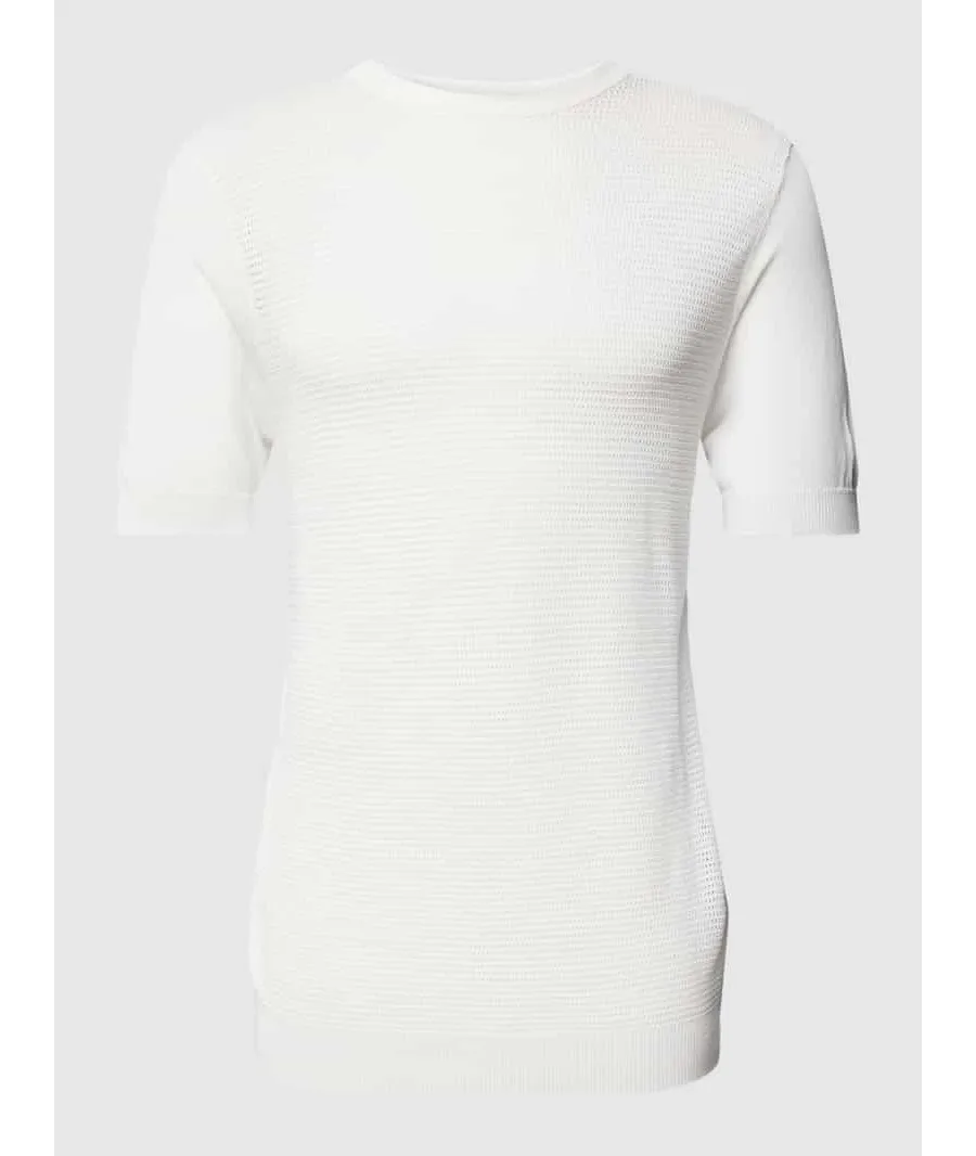 obrazek 1 T-shirt o kroju regular fit z fakturowanym wzorem