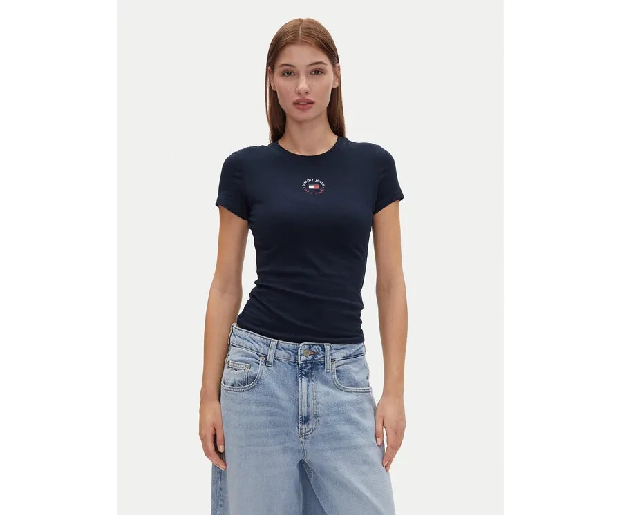 obrazek 1 Tommy Jeans T-Shirt Tjw Slim Essential Logo 2 Tee DW0DW20316 Granatowy Regular Fit