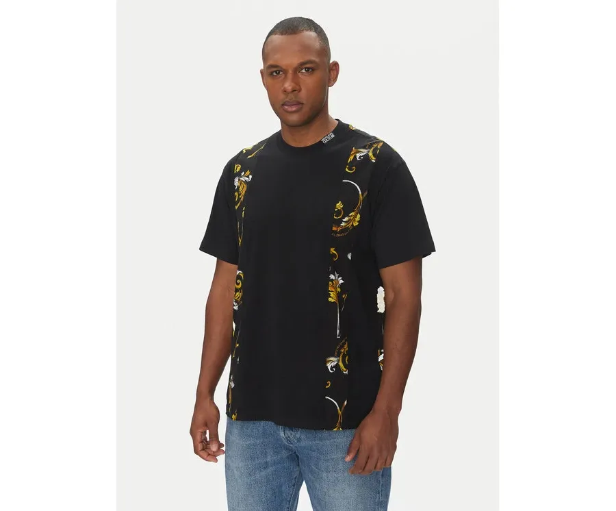 obrazek 1 Versace Jeans Couture T-Shirt 78GAH615 Czarny Regular Fit