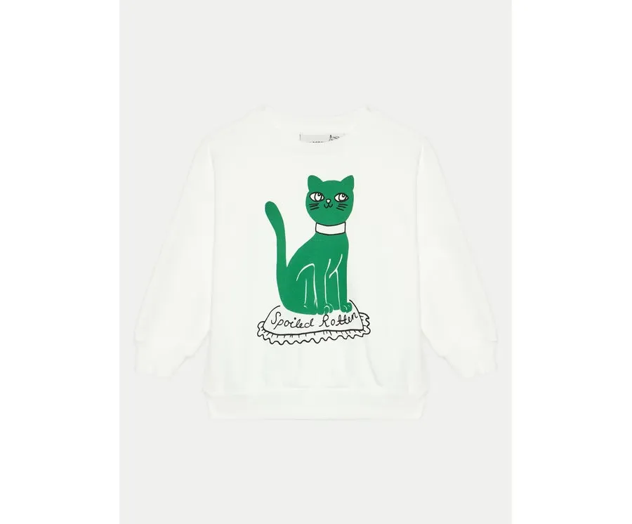 obrazek 1 Mini Rodini Bluza Cat 2472012110 Biały Regular Fit MINI RODINI