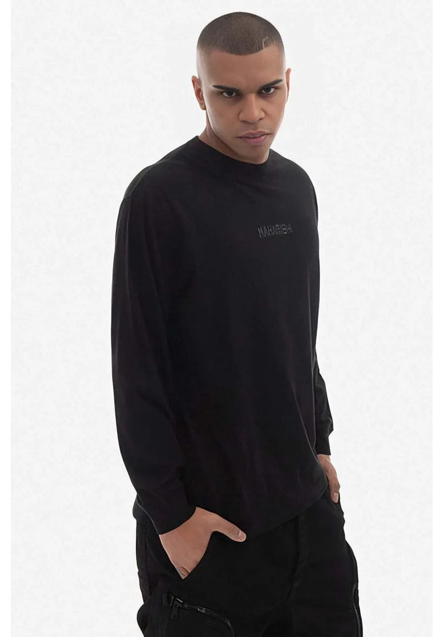 obrazek 1 Maharishi longsleeve bawełniany kolor czarny z nadrukiem 4094.BLACK-BLACK