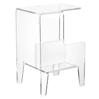 Picture A minimalist bedside table made of plexiglass