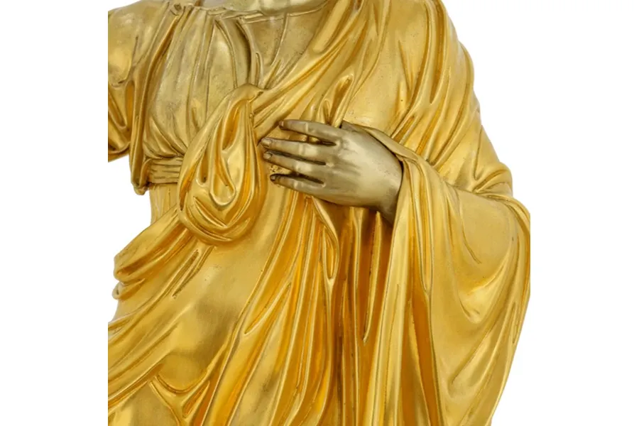 obrazek 4 Piękna statuetka Juliusza Cezara z pozłacanego mosiądzu