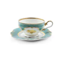 Zdjęcie Porcelanowa filiżanka do herbaty ze spodkiem z kolekcji Roses under the stars – Rudolf Kampf