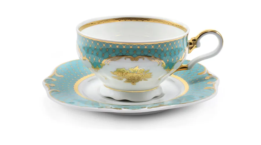 obrazek 1 Porcelanowa filiżanka do herbaty ze spodkiem z kolekcji Roses under the stars – Rudolf Kampf