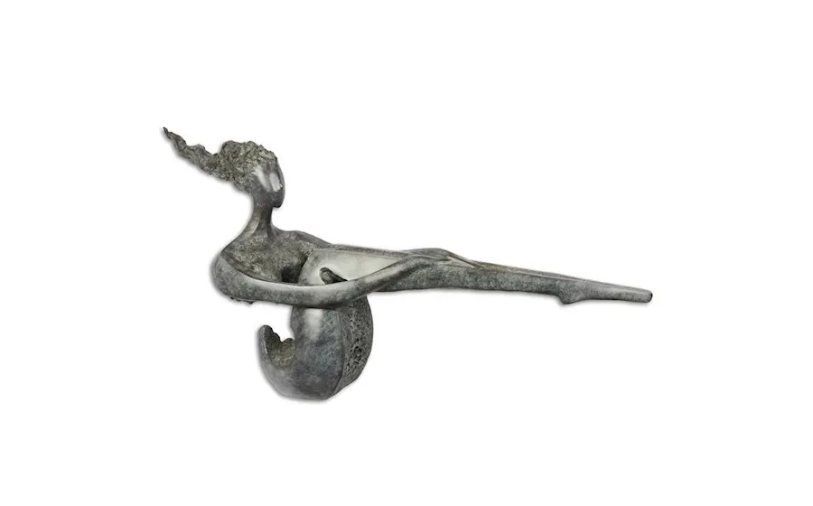 obrazek 1 Rzeźba siedzącej kobiety w stylu modernistycznym z brązu