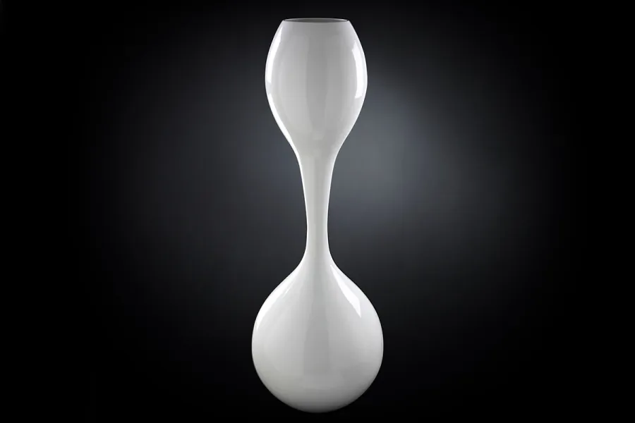 obrazek 1 Designerski wielki biały wazon od VG