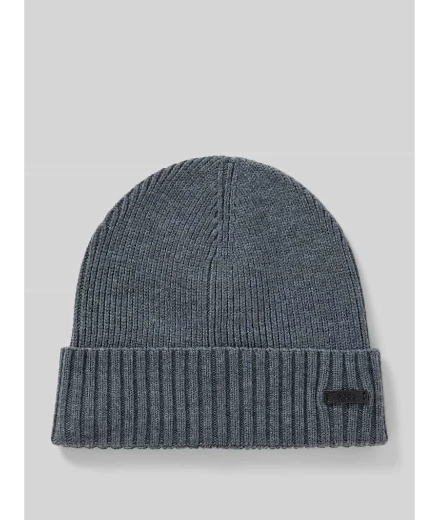 obrazek 1 Czapka beanie z naszywką z logo model ‘Fati’