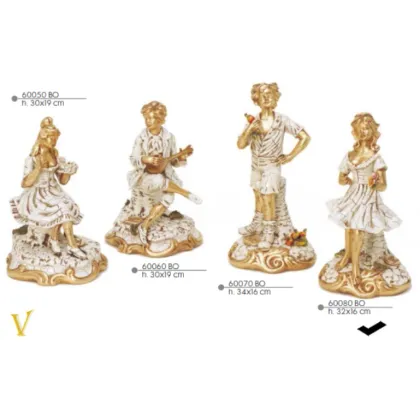 Zdjęcie Ceramiczna figurka - dziewczynka z kwiatami - Valle d'oro Patchi