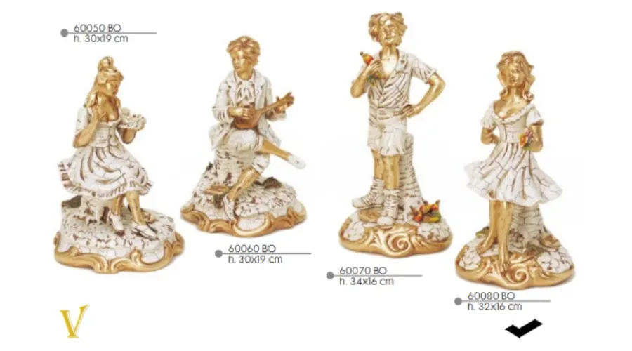 obrazek 1 Ceramiczna figurka - dziewczynka z kwiatami - Valle d'oro Patchi