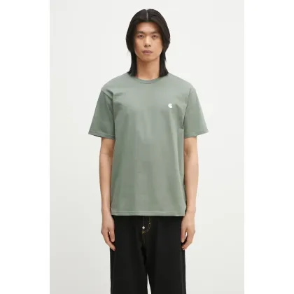 Zdjęcie Carhartt WIP t-shirt bawełniany S/S Madison T-Shirt męski kolor zielony gładki I033000.22XXX
