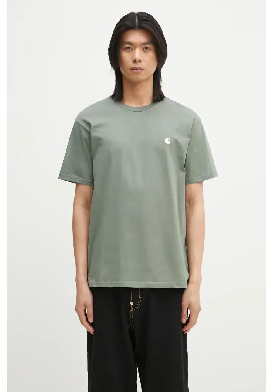 obrazek 1 Carhartt WIP t-shirt bawełniany S/S Madison T-Shirt męski kolor zielony gładki I033000.22XXX