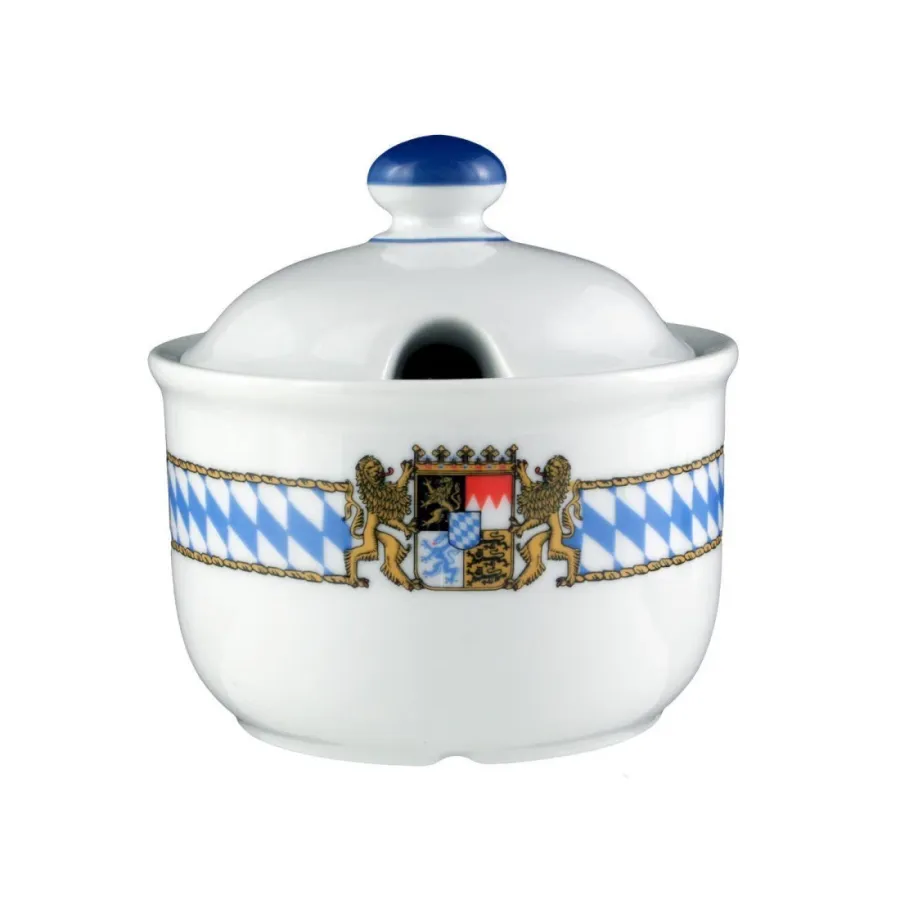 obrazek 1 Piękna porcelanowa cukiernica z oryginalnym bawarskim zdobieniem - Seltmann Weiden