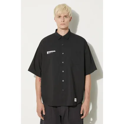 Zdjęcie NEIGHBORHOOD koszula Over Shirt męska kolor czarny regular z kołnierzykiem klasycznym 241SPNH.SHM04