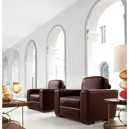 Zdjęcie Stylowa skórzana sofa do wyjątkowego salonu – Mascheroni