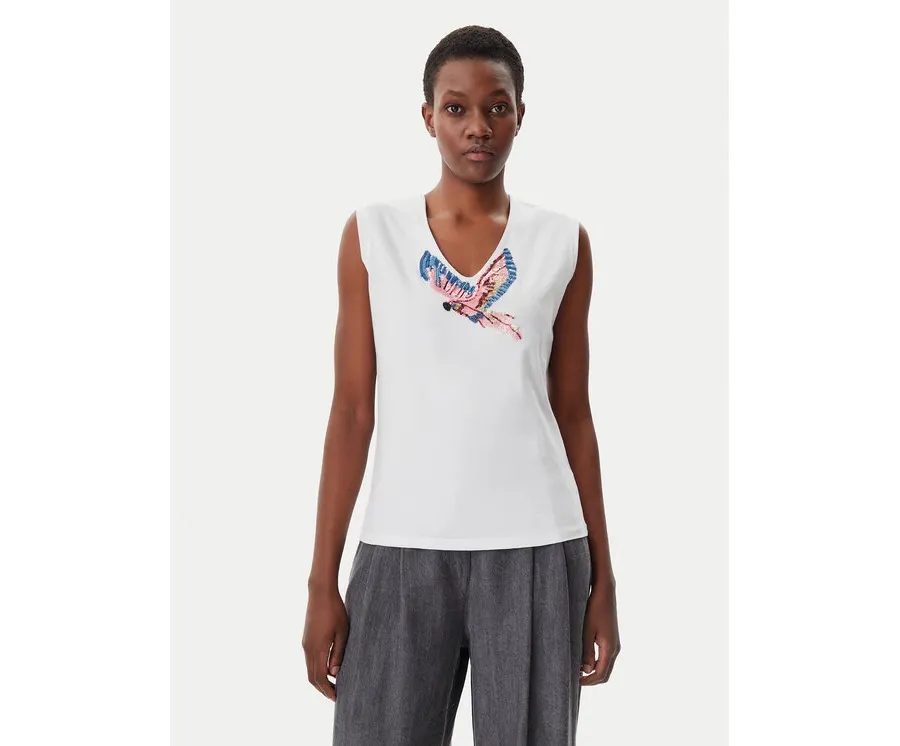 obrazek 1 Lola Casademunt by Maite Top MS2515019 Biały Regular Fit