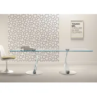 Zdjęcie Ekskluzywny prostokątny stół wykonany ze szkła hartowanego - Tonelli Design