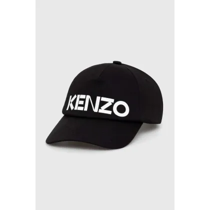 Zdjęcie Kenzo czapka z daszkiem bawełniana kolor czarny z nadrukiem FE58AC101F31.99