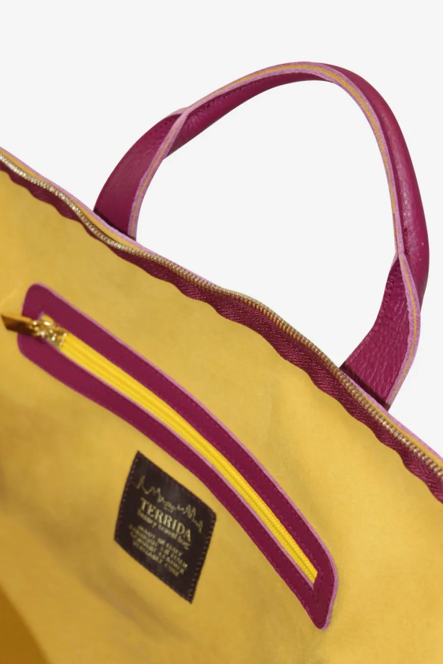 obrazek 4 Elegancka skórzana torebka w kolorze magenta - Terrida