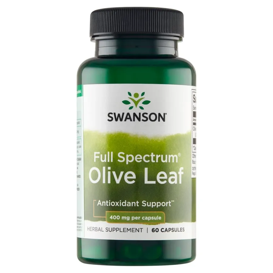 obrazek 1 Swanson Full Spectrum Olive Leaf Wyciąg z liści oliwki europejskiej Kapsułki