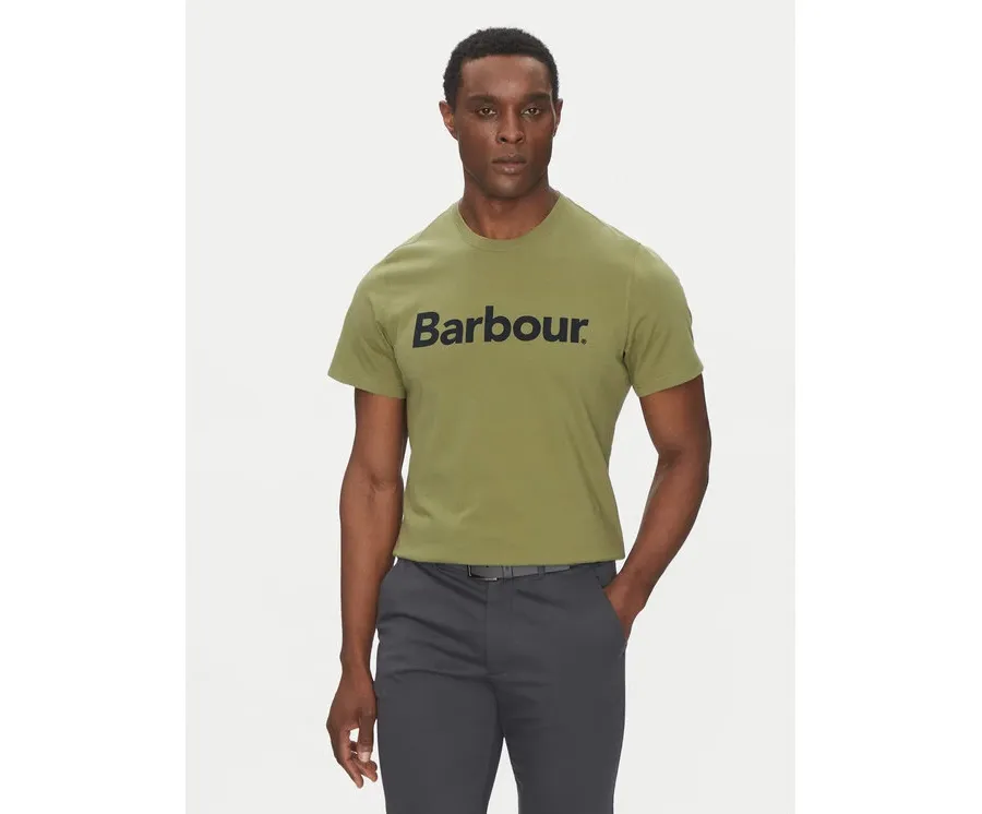 obrazek 1 Barbour T-Shirt Logo MTS0531OL39 Zielony Tailored Fit