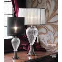 Picture Table lamp hand-cut from transparent Italian crystal - Il Paralume Marina