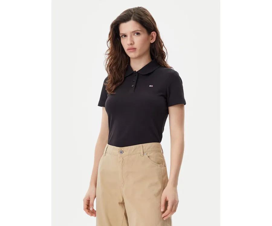 obrazek 1 Tommy Jeans Polo Essential DW0DW20160 Czarny Slim Fit