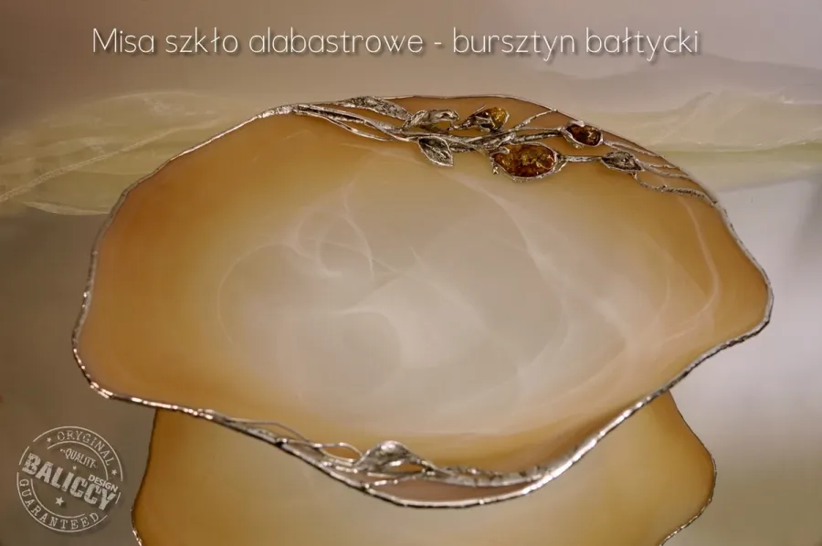 obrazek 1 Misa z bursztynem szkło alabastrowe