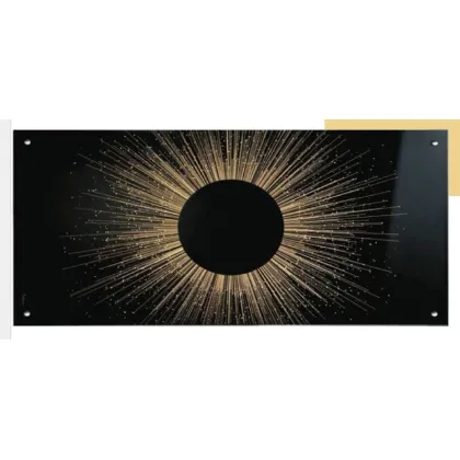 Picture Luxurious picture on glass depicting the Sun 80x40 cm
