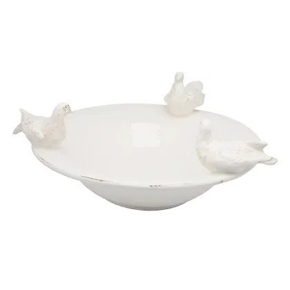 Zdjęcie Duża klasyczna misa z figurkami gołębi - Virginia Casa
