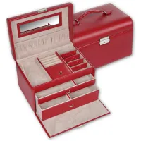 Picture Red jewelry box from the Sarah collection