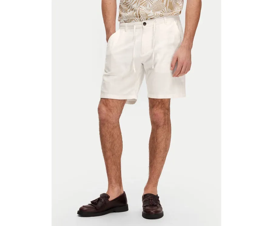 obrazek 1 Selected Homme Szorty materiałowe Brody 16087638 Écru Regular Fit