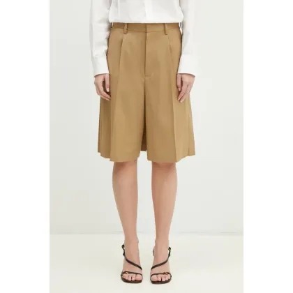 Zdjęcie Undercover spódnicospodnie wełniane Pants damskie kolor beżowy gładkie high waist UP1E1511