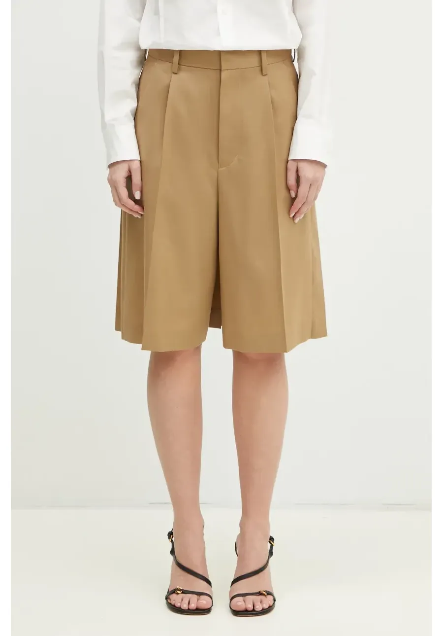 obrazek 1 Undercover spódnicospodnie wełniane Pants damskie kolor beżowy gładkie high waist UP1E1511