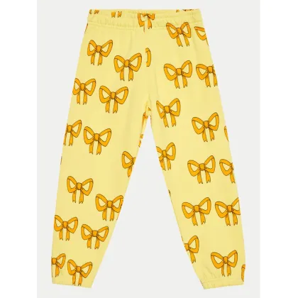 Zdjęcie Mini Rodini Spodnie dresowe Bow 2473013323 Żółty Regular Fit MINI RODINI
