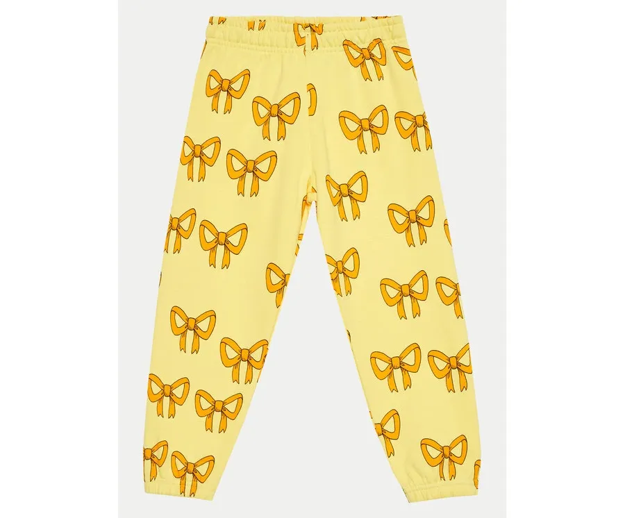 obrazek 1 Mini Rodini Spodnie dresowe Bow 2473013323 Żółty Regular Fit MINI RODINI