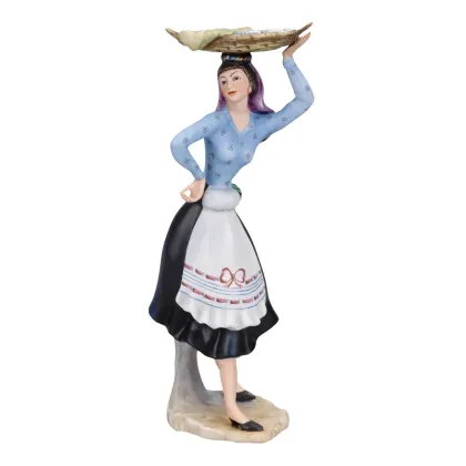 Zdjęcie Porcelanowa figurka kobiety Varina Lisboa z serii portugalskie „Kostiumy regionalne” - Vista Alegre