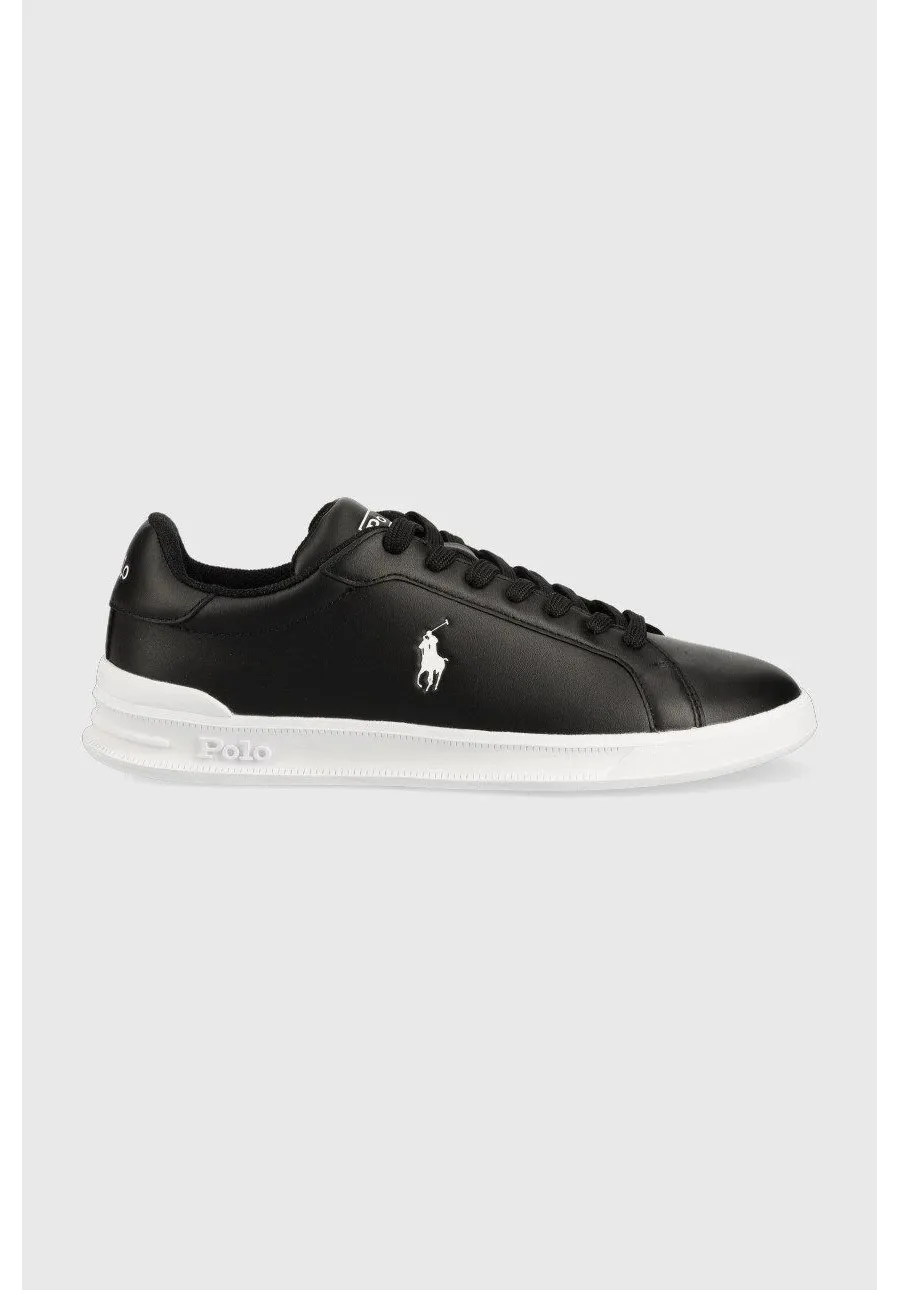 obrazek 1 Polo Ralph Lauren sneakersy skórzane Hrt Ct II kolor czarny 809845109009