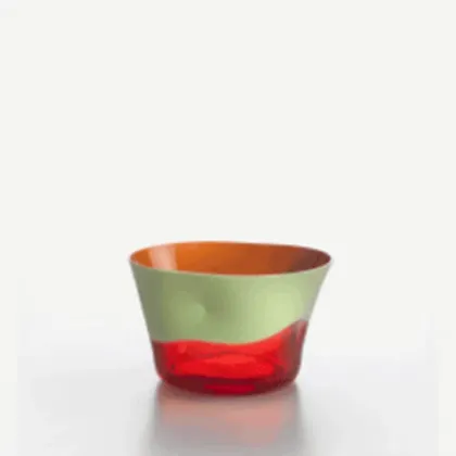 Zdjęcie Luksusowa pomarańczowa miska z włoskiego szkła Murano