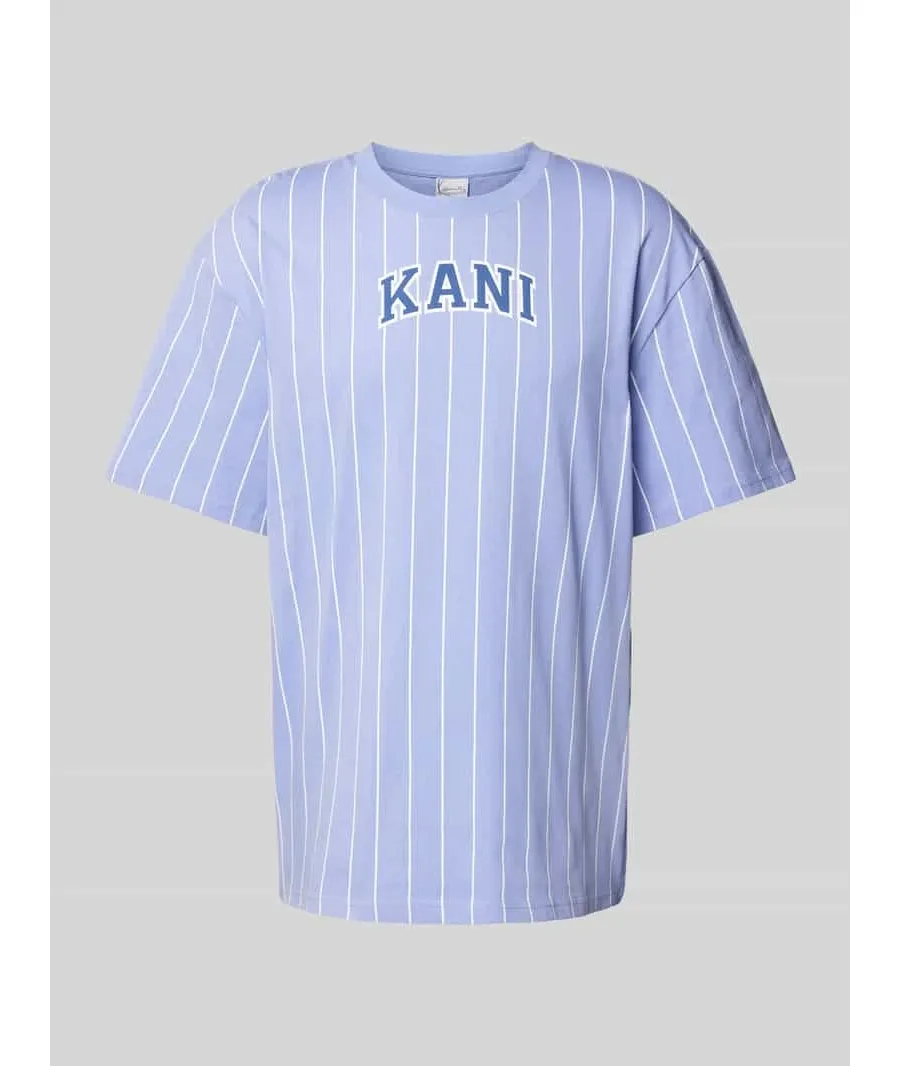 obrazek 1 T-shirt ze wzorem w cienkie prążki
